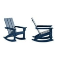 thumbnail image 2 of GARDEN Set of 2 Modern Plastic Outdoor Rocking Chairs for Patio Porch, Navy Blue, 2 of 10