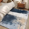 thumbnail image 4 of Navy Blue Grey Area Rug 4x6 FT, Non Slip Kids Room Carpet, Modern Abstract Art Rustic Washable Soft Floor Carpet Non-Shedding Throw Rug for Dorm Kitchen Study Room Home Office Bedside, 4 of 9