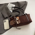 thumbnail image 3 of Bolso Tipo Cartera Con Solapa para Axila Ante Mujer Bolsillo Interior Mano Sólido, 3 of 9