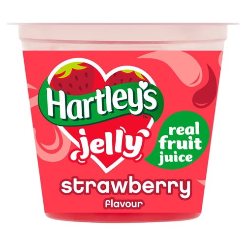 Hartley's Strawberry Jelly Pot 125g, British Import (Pack of 2)