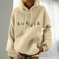 thumbnail image 2 of IROINNID Christmas Hoodies for Women Winter Thicken Hooded Pullover Loose Fit Casual Tops with Pocket,Beige, 2 of 4