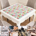 thumbnail image 6 of Extra Large Floral Rubber Mahjong Playing Mat, 31.5x31.5 Inch Anti-Skid Bottom Provides Stability and Noise Dampening for Tiles, Cards and Board Games, 6 of 7