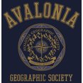 thumbnail image 2 of Junior's Strange World Avalonia Geographic Society Cowl Neck Sweatshirt Navy Blue Small, 2 of 4