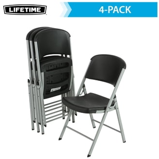 Lifetime Folding Chair, Indoor/Outdoor Commercial, Adult, Black, 4