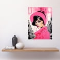 thumbnail image 2 of Vintage Model in Downtown Street Retro Pink Large Wall Art Poster Print Thick Paper 18X24 Inch, 2 of 3