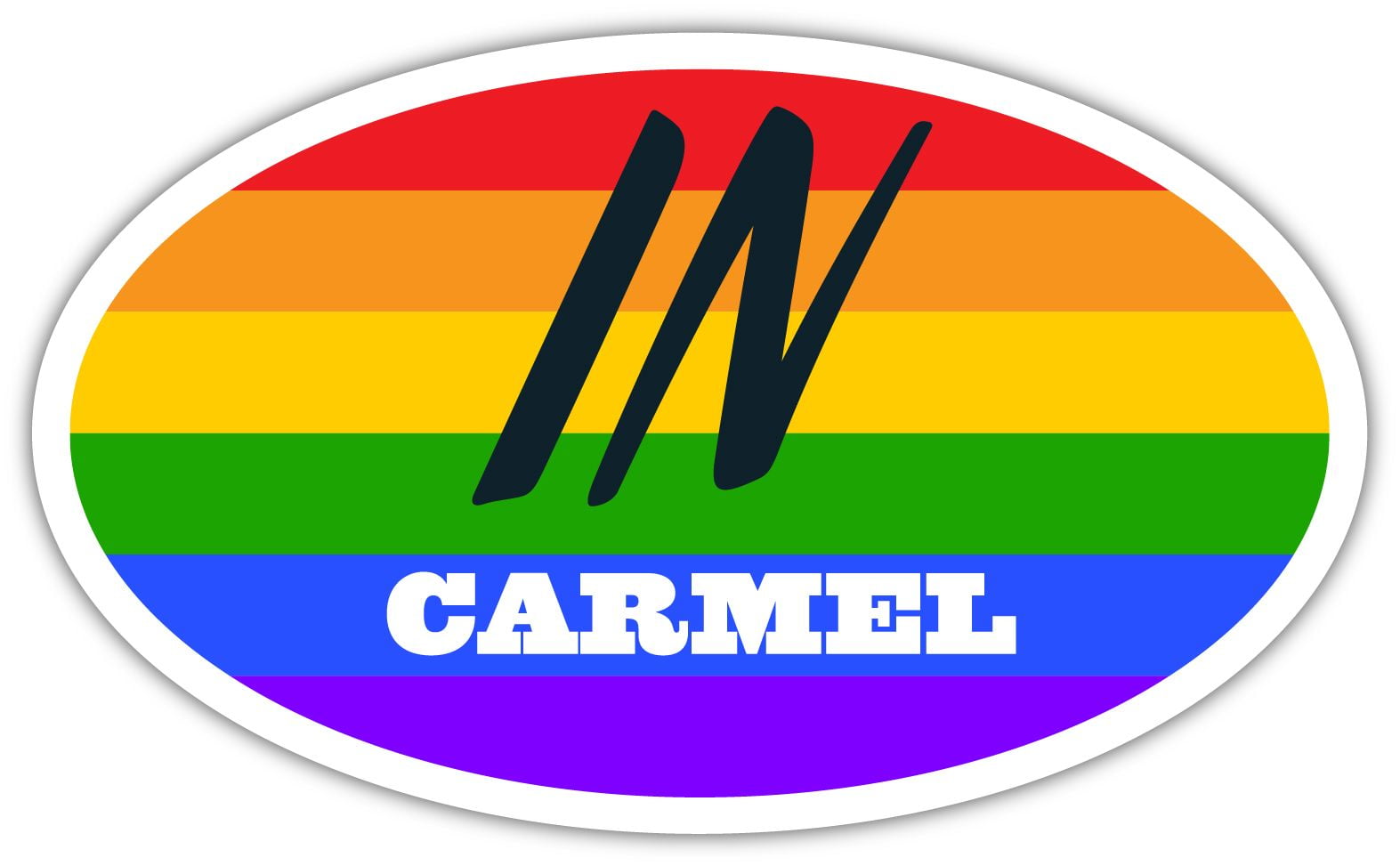 Carmel IN Indiana Hamilton County Rainbow Pride Flag 6 Stripes Pride