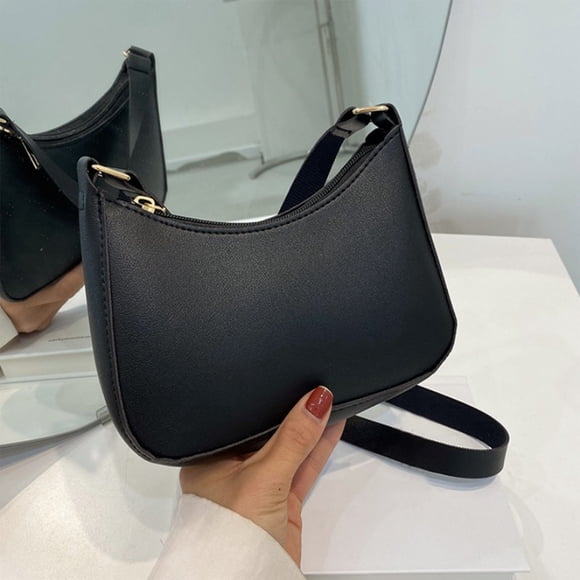 Bolso de Hombro de Cuero PU para Mujer 20x15x6.5cm Bolso Casual de Bandolera Mensajero con Correa Ajustable, Múltiples Colores