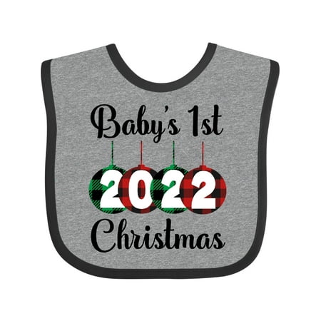 

Inktastic Babys 1st Christmas 2022 Gift Baby Boy or Baby Girl Bib