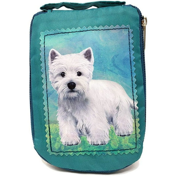 Westie Foldable Tote Bag - Durable, Waterproof - Zippered Market Tote