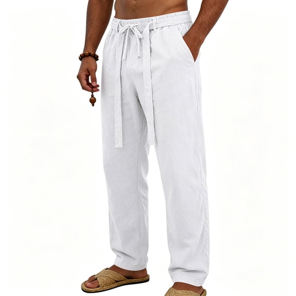 BVnarty Men's Straight Leg Casual Denim Pants Durable Denim Fabric Basic Fit Classic Jeans for Daily Outings Street Style White XXXL