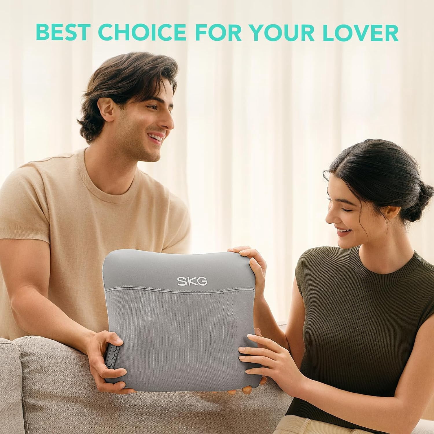 Cordless Back Massager for Pain Relief Deep Tissue 4D Neck and Back Massager with Dual Sided Heat Valentine Gifts for Men and Women Dad Mom Grandpa