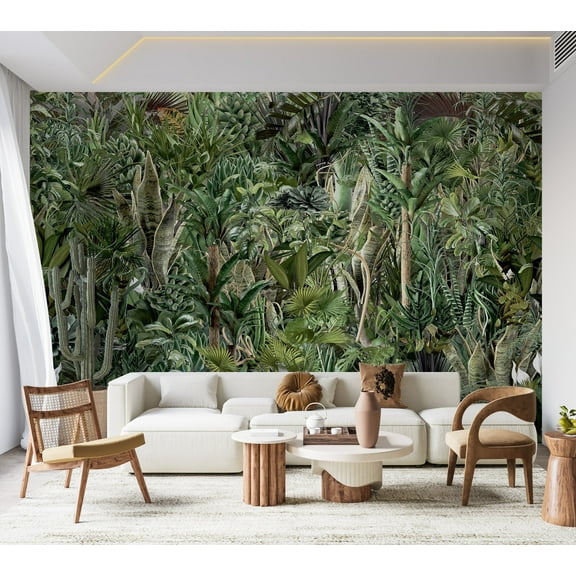 Botanical Wallpaper Wall Mural - Richness of Jungle