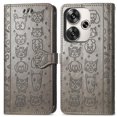 thumbnail image 3 of Funda Cartera FOXDOCK para Xiaomi POCO F6 , Flip PU con Relieve de Gatos y Perros, Tarjetero y Soporte, 3 of 6