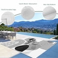 thumbnail image 3 of Grey Boho Geometric Outdoor Rug for Patio/Deck/Porch, Non-Slip Large Area Rug 4 x 6 Ft, Vintage Ethnic Abstract Lines Leaves Indoor Outdoor Rugs Washable Area Rugs, Camping Rug Carpet Runner, 3 of 8