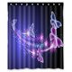 thumbnail image 1 of ABPHQTO Cortina de ducha de poliéster impermeable con ganchos y mariposas y estrellas brillantes 150x180 cm, 1 of 1