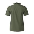 thumbnail image 6 of WRKEKC Short Sleeve Shirts for Women Short V Neck Solid Color Casual Versatile Comfortable Everyday Office Lounge Tops, 6 of 6