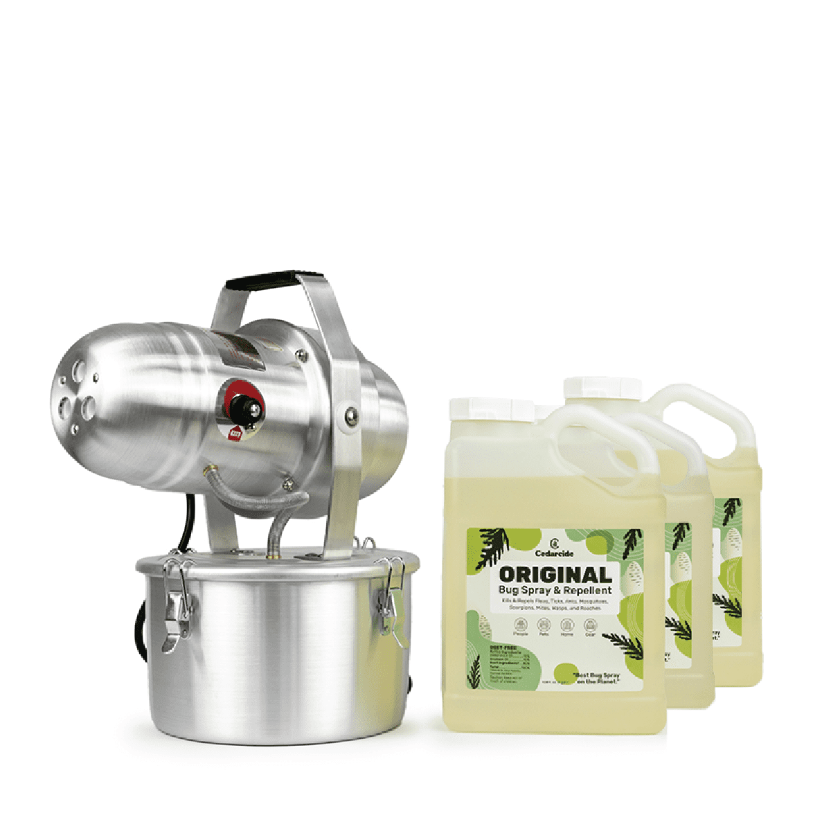 Cedarcide Fogger Kit with X3 Gallons Cedarcide Original for Mites