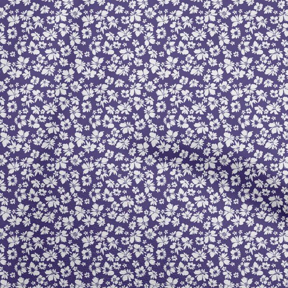 oneOone Cotton Jersey Purple Fabric Floral Sewing Fabric By The Yard Printed Diy Clothing Sewing Supplies 58 Inch Wide