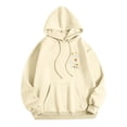 thumbnail image 5 of Graphic Hoodie for Women Cute Flower Print Long Sleeve Preppy Y2K Oversized Pullover Casual Lounge Hooded with Pocket, 5 of 5