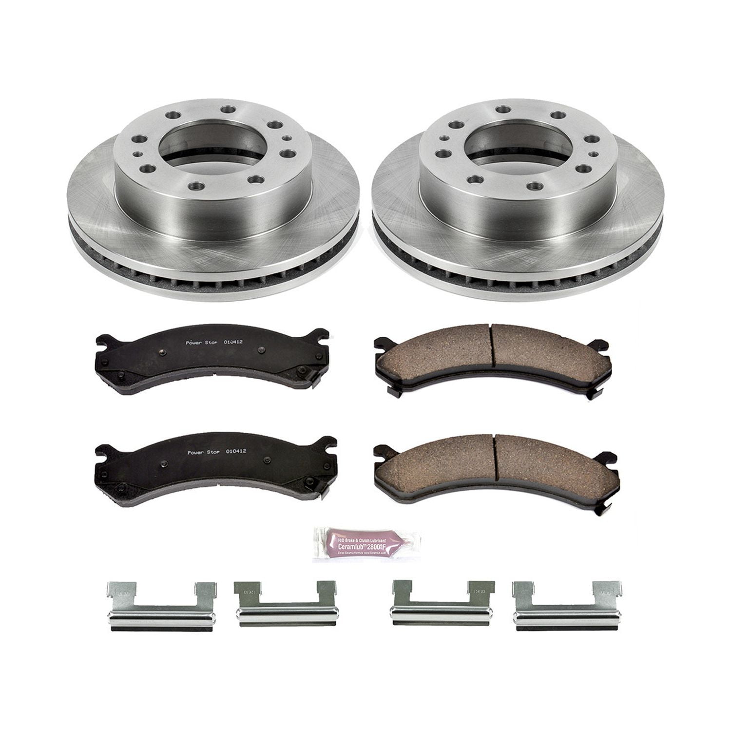 Power Stop Front Stock Replacement Brake Pad and Rotor Kit KOE2071