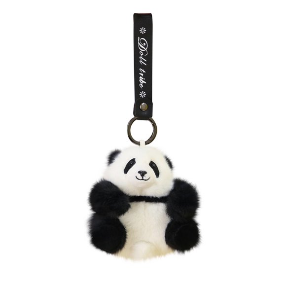 Porte-clés Panda Charmant Imitation Vison Doux Accessoire de Charme pour Clés, Cadeau, Huahua