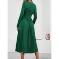 thumbnail image 6 of Women'S Long Sleeve Maxi Dress  Fall Trendy Elegant V-Neck Flowy Wedding Guest Holiday Formal Long Dresses, 6 of 7
