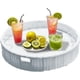 thumbnail image 3 of Floating Serving Tray Table and Bar - Swimming Pool Floats for Adults for Sandbars, Spas, Bath, and Parties Pool Serving Drinks, Brunch, Food on The Water Table, Rectangle (Brown, Small), 3 of 5