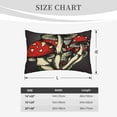 thumbnail image 6 of Balery Red Mushrooms, Hand Painted Mushrooms Pillow Covers,Bed Pilowcases,Reversible Plush Throw Pillow Covers End Pillow Encasement,Pillow Case - 16"X24", 6 of 9