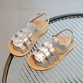 thumbnail image 2 of Karoyedx Toddler Girl Shoes Girls Sandals Open Toe Cute Bow Flower Girl Dress Sandals Summer Shoes for Toddler/Little Kid Silver Size,12.5, 2 of 7