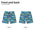 thumbnail image 4 of Rocae Transportations With Animals for Teen Beach Trunks Boys Swim Trunks with Compression Liner Quick Dry Board ShortsX-Large, 4 of 9
