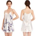 thumbnail image 2 of LYMAYTER Women's Satin Nightgowns Adjustable Spaghetti Strap Negligees V Neck Slip Dress Lingerie S-2XL, 2 of 8