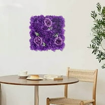 Flower Wall Decor,Artificial Flower Wall Panels,Silk Rose Flower Wall Board,3D Artificial Flowers for Wall,13.7x13.7 Inch Romantic Flower Wall Backdrop for Valentine's Day Wedding Party