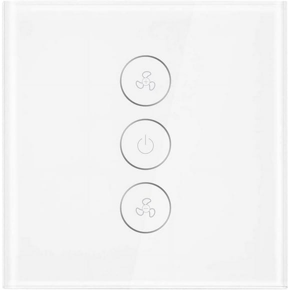 WiFi Fan Switch, Fan Speed ​​Controller Fan Timer Compatible with Alexa Google Home App Remote Voice Control, Adjustable Speed