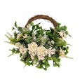 thumbnail image 3 of simhoa Floral Wreath Front Door Wreath 16 Inch Spring Summer Wreath for Window Ceremony White, 3 of 7