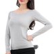 thumbnail image 1 of Minnieouse Ropa interior térmica femenina de manga larga con cuello redondo, camisa de fondo de otoño para el hogar y la Oficina, ropa interior para Prendas para la parte del cuerpo 1Pc Gris L Minnieouse AP013721-17, 1 of 6