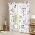 thumbnail image 3 of Homewish Cute Pink Castle Blackout Curtains Set of 2 (52x84 Each) for Teens Kids Children,Dreamy Princess Window Curtains,Cartoon Kawaii Butterfly Curtains and Drapes,Lightweight Room Decor, 3 of 6