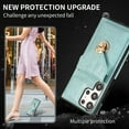 thumbnail image 3 of Cutyskin Case for Samsung S24 Ultra, Luxury Metal Buckle Back Folio Cover [Crossbody & Shoulder Strap][Credit Card Holder][Fashion Design] Shockproof Phone Case for Samsung Galaxy S24 Ultra, Green, 3 of 8