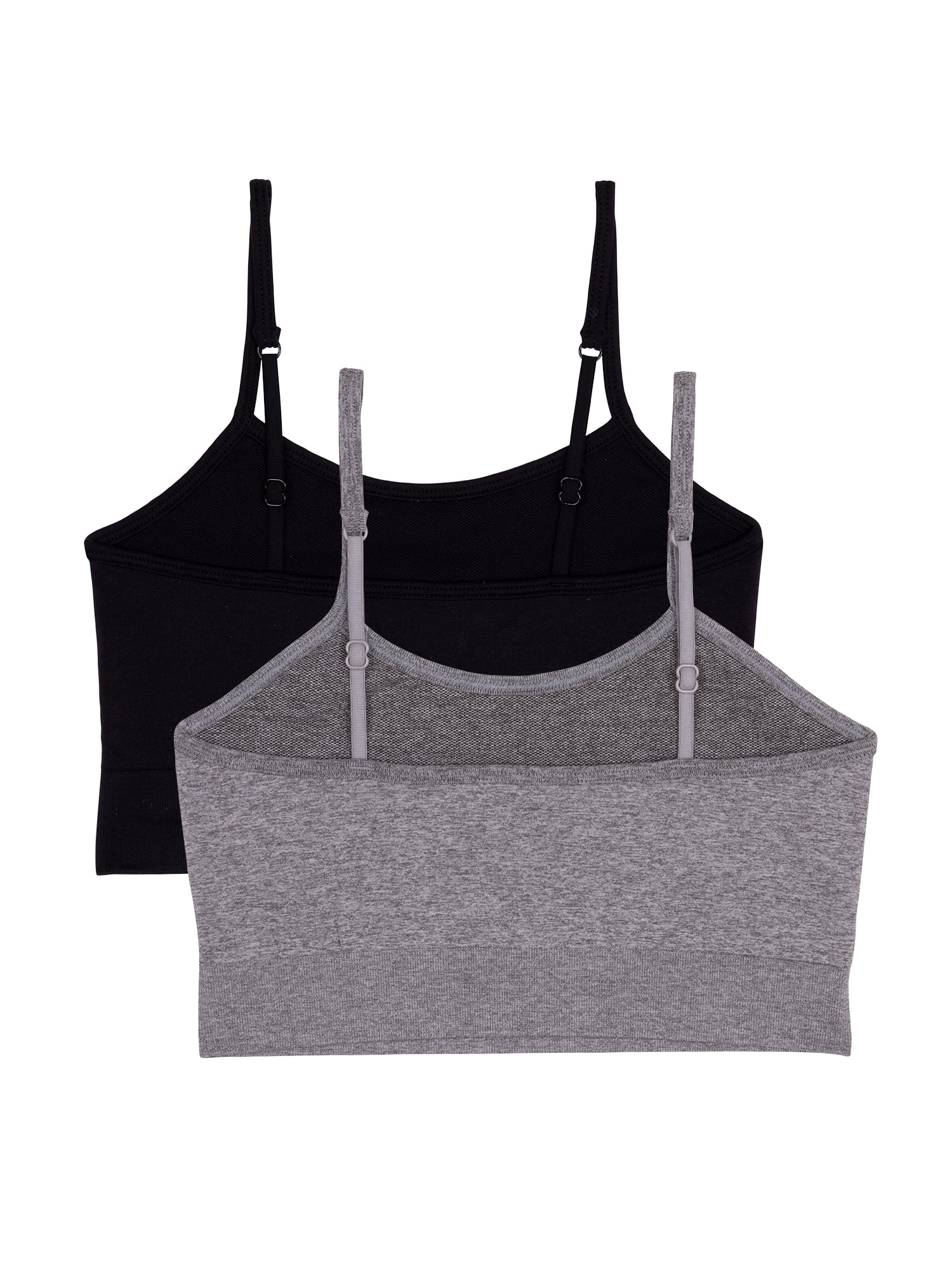 Wonder Nation Girls' Seamless Brami Recycled Bra, 2-Pack, Sizes XS-2XL