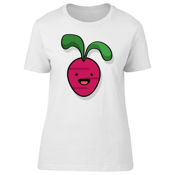 Cute Happy Kawaii Beetroot T-Shirt Women -Image by Shutterstock, Female Small