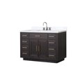 thumbnail image 3 of Abbey 48 in W Black Oak Single Vanity, Carrara Marble Top and Faucet Set, 3 of 3