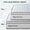 thumbnail image 3 of MANCHOT Deeprest 12 inch Queen Size Hybrid Mattress, Cooling Gel Memory Foam & 5-Zone Support, Firm Feel, Bed in a Box, 3 of 9