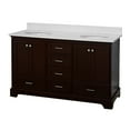 thumbnail image 5 of Harper 60" Double Bathroom Vanity with Chocolate Cabinet and Quartz Top, 5 of 6