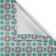 thumbnail image 6 of Ambesonne Ethnic Valance & Curtain, Mosaic Mandala Oriental Folk, 55"x36", Turquoise Coral and Dark Grey, 6 of 7