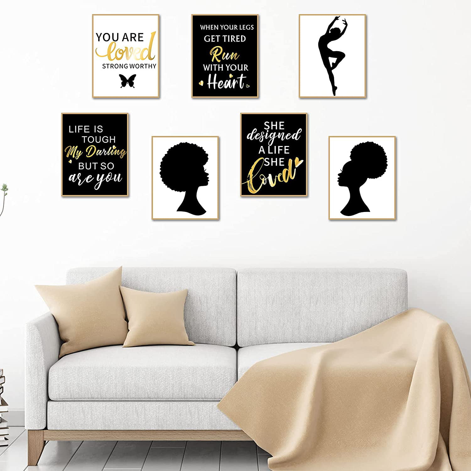 This Was The Life She Inspirational Love Black Home Quote Gallery Wall Art Print 