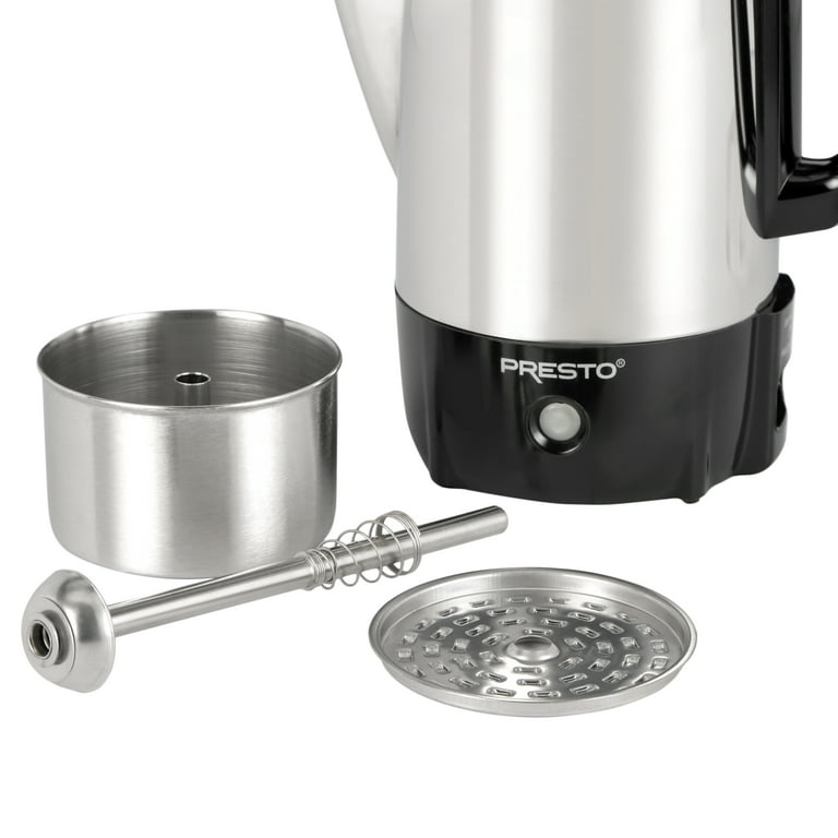 Presto 6-Cup Stainless Steel Coffee Maker, Silver