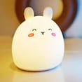 thumbnail image 4 of Wosthever Linda luz nocturna de conejo hecha de silicona suave de calidad alimentaria, luz de escritorio para dormitorio con luz para niños Iluminación y accesorios Tipo 1, 4 of 6