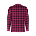 thumbnail image 6 of Christmas round-neck checked sweatershirts, printed long-sleeved tops, Fall and winter fashion outfits, 6 of 8