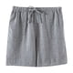 thumbnail image 2 of Pantalones cortos de verano para hombre, de gasa, de doble capa, finos y holgados, para dormir en casa, 2 of 3
