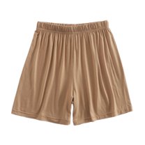 Previn Women's Soft Pajama Shorts Modal Sleepwear Fall Light Sleep Shorts Lightweight Loose Summer Elastic Waist Loungewear Yellow Large