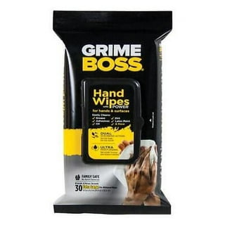 Grime Boss Heavy Duty Hand Cleaning Wipes- 10 Packs, 10 Wipes Each 100  Total NEW